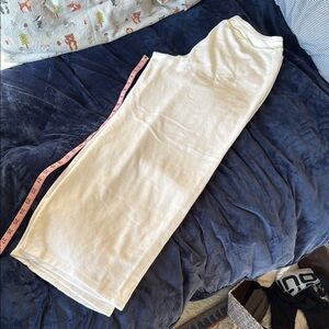 Lilly Pulitzer White Terrtcloth wide leg drawstring pant